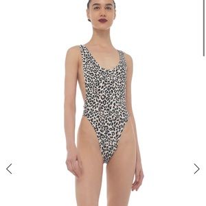 Norma Kamali One Piece Leopard Swimsuit